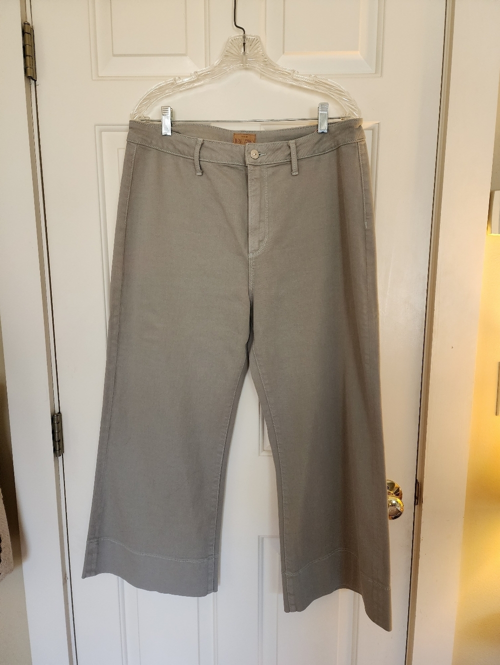 Driftwood Charlee Cropped Wide Leg Pants Size 32 Sage Green High Rise Casual